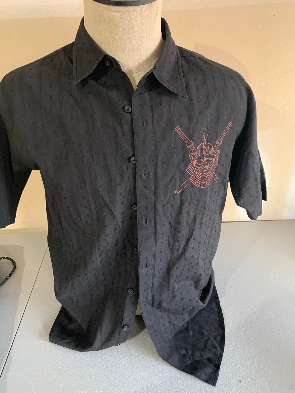 Franky Max Original Mens Embroidered Garage Samari Kabuto Shirt Size XL